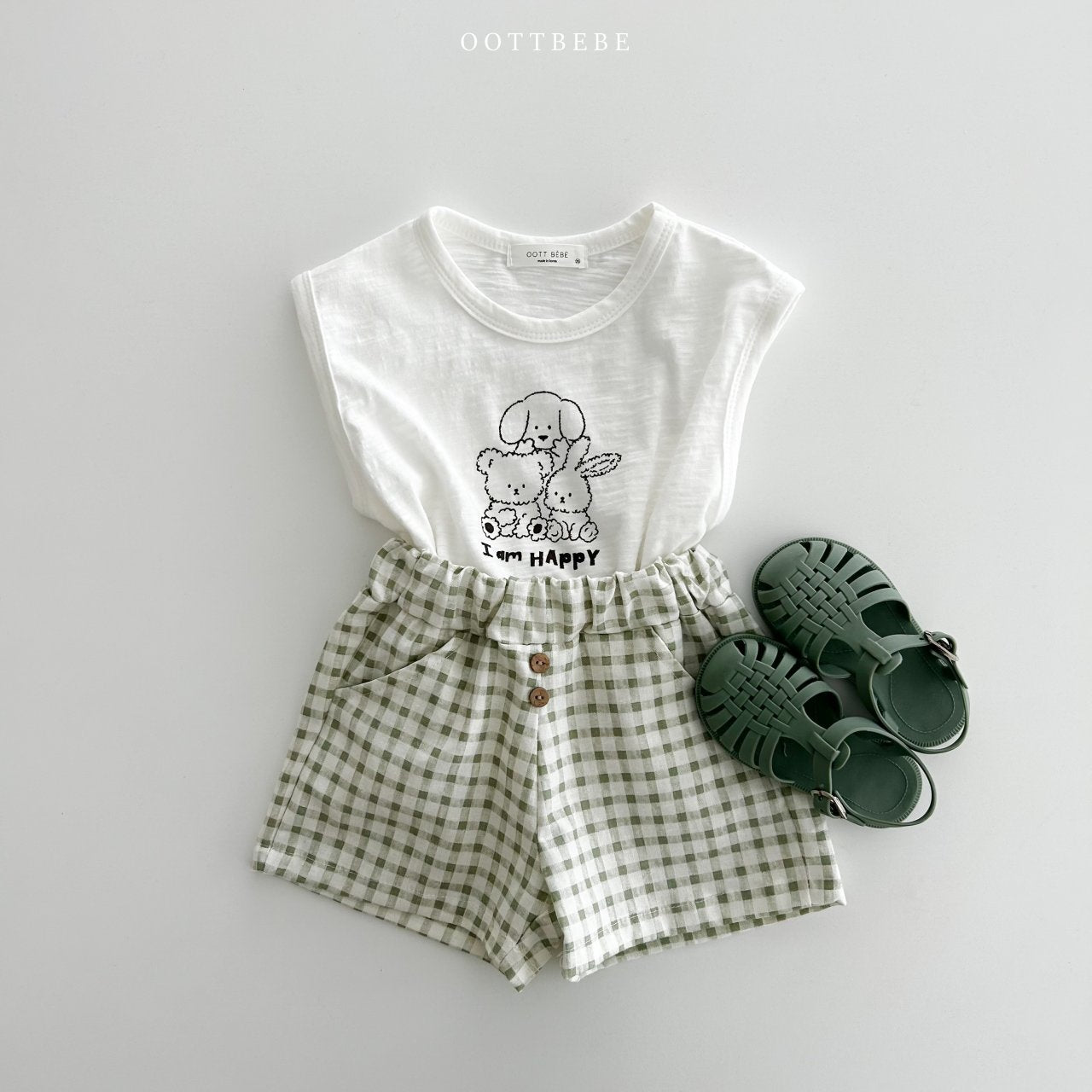 linen check pants – こどもふく minminmo